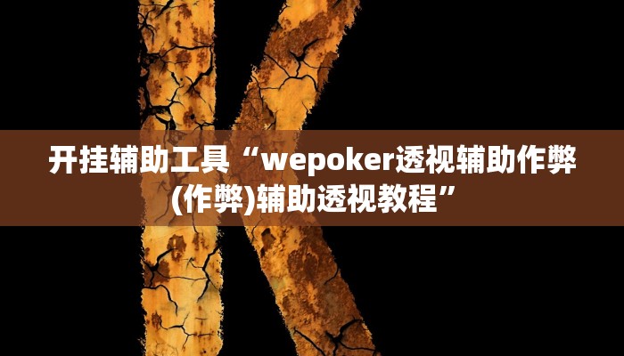 开挂辅助工具“wepoker透视辅助作弊(作弊)辅助透视教程”