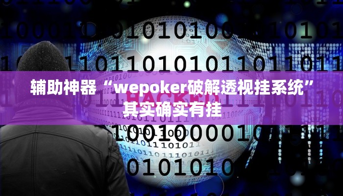 辅助神器“wepoker破解透视挂系统”其实确实有挂