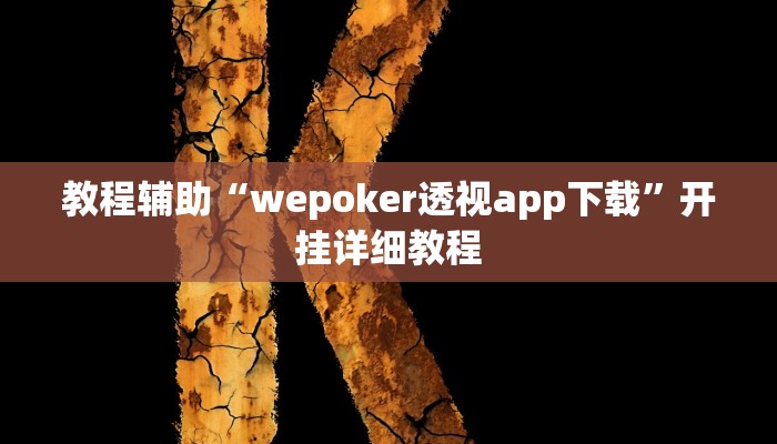 教程辅助“wepoker透视app下载”开挂详细教程