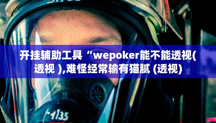 开挂辅助工具“wepoker能不能透视(透视 ),难怪经常输有猫腻 (透视)