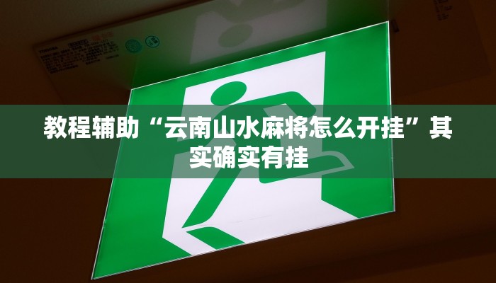 教程辅助“云南山水麻将怎么开挂”其实确实有挂