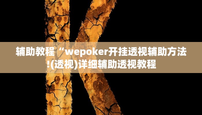 辅助教程“wepoker开挂透视辅助方法!(透视)详细辅助透视教程