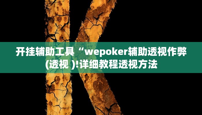 开挂辅助工具“wepoker辅助透视作弊(透视 )!详细教程透视方法