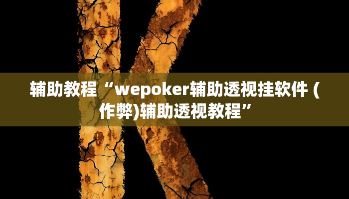辅助教程“wepoker辅助透视挂软件 (作弊)辅助透视教程”