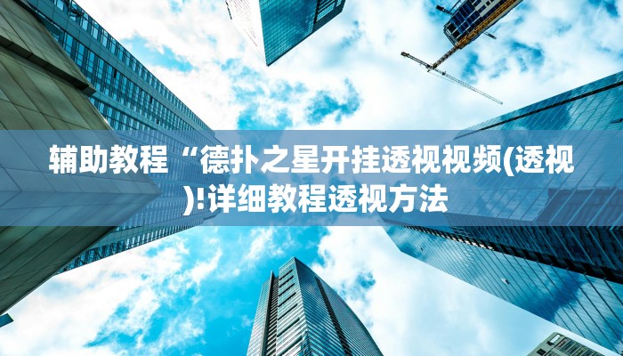 辅助教程“德扑之星开挂透视视频(透视 )!详细教程透视方法