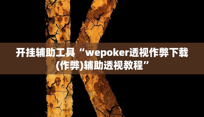 开挂辅助工具“wepoker透视作弊下载(作弊)辅助透视教程”