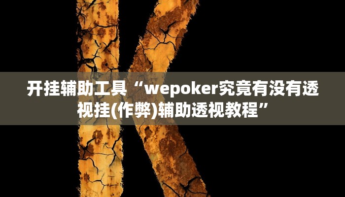 开挂辅助工具“wepoker究竟有没有透视挂(作弊)辅助透视教程”