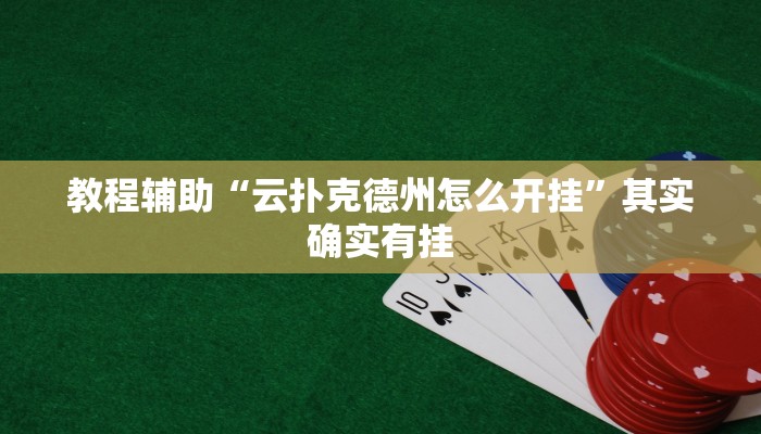 教程辅助“云扑克德州怎么开挂”其实确实有挂