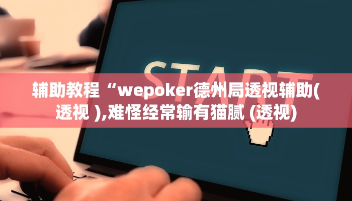 辅助教程“wepoker德州局透视辅助(透视 ),难怪经常输有猫腻 (透视)